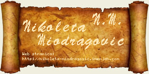 Nikoleta Miodragović vizit kartica